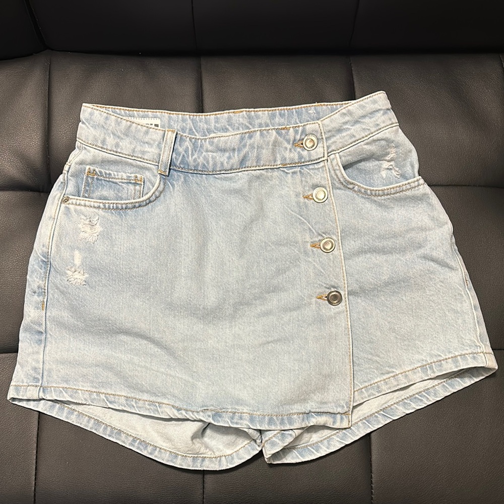 Zara -Light Blue Denim Skort